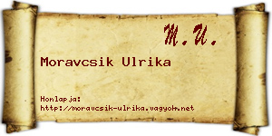 Moravcsik Ulrika névjegykártya
